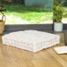 Extra Large Floor Cushion with Handle 100% Cotton Striped Seat Pad Water Repellent Floor Lounger Pillow 