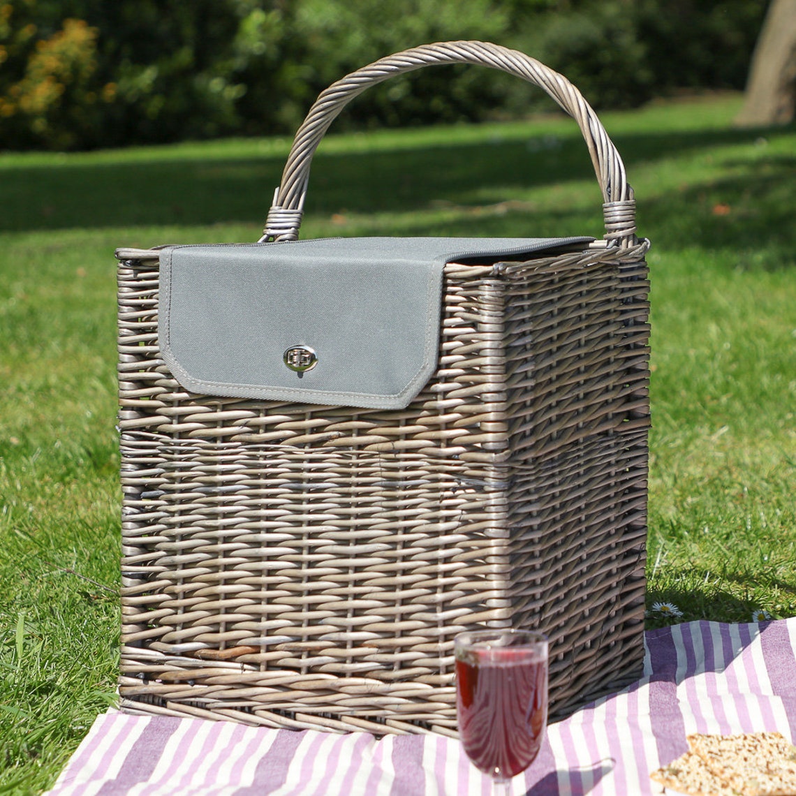 2 Person Picnic Hamper Extra Large Willow Wicker Picnic Basket Etsy