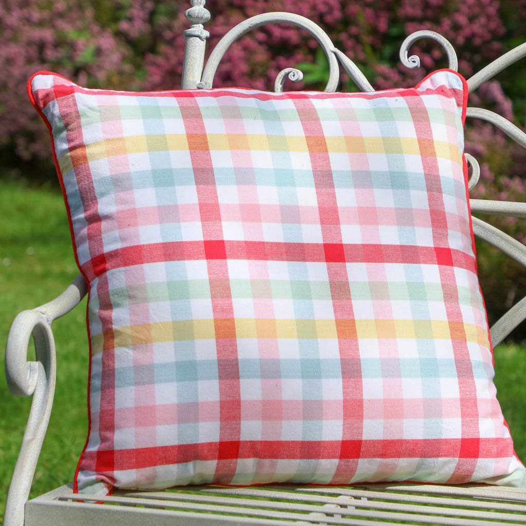 Floral Print Garden Bench Cushion Vintage Style Outdoor Etsy UK