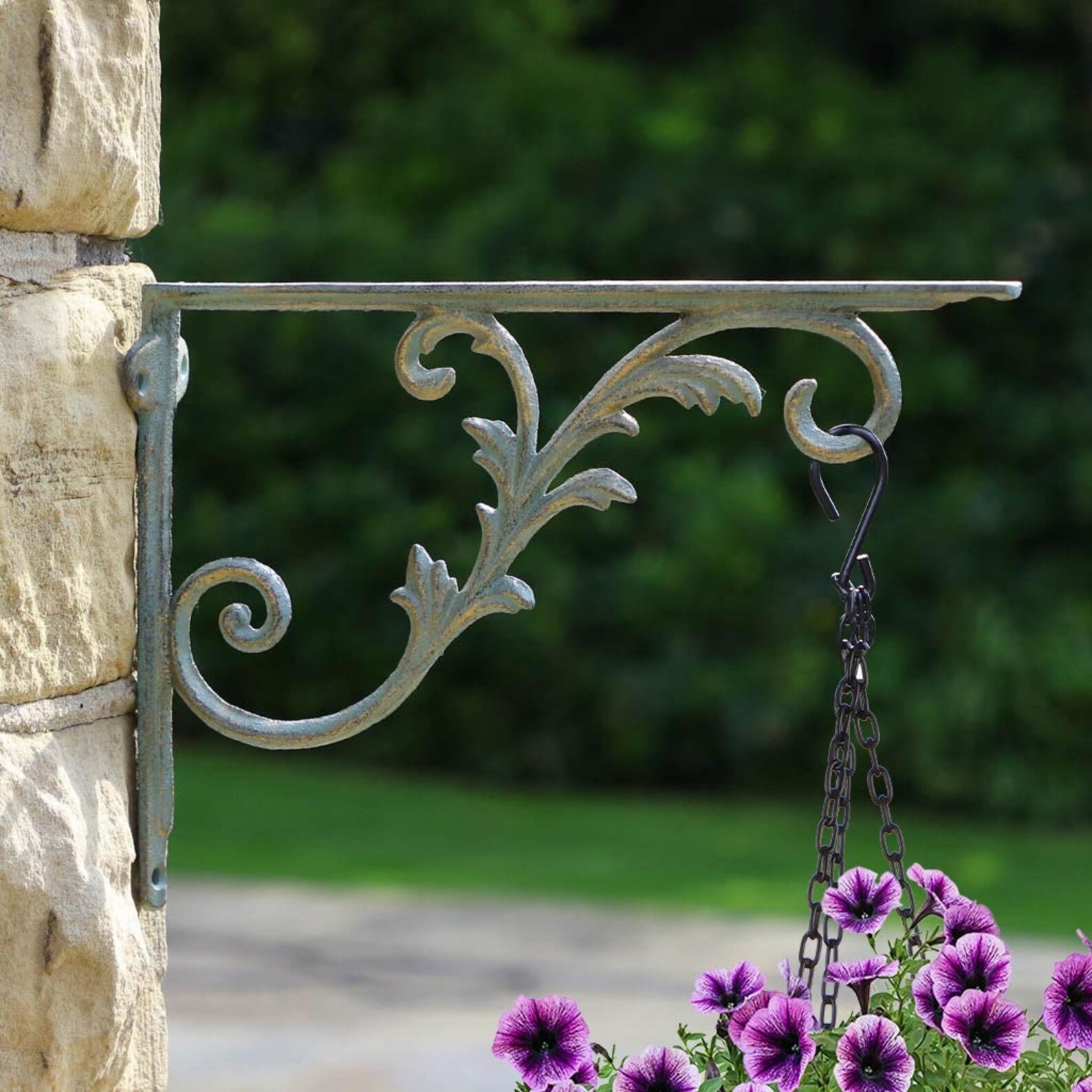 Large Cast Iron Hanging Bracket Wall Mounted Decorative Garden Etsy UK
