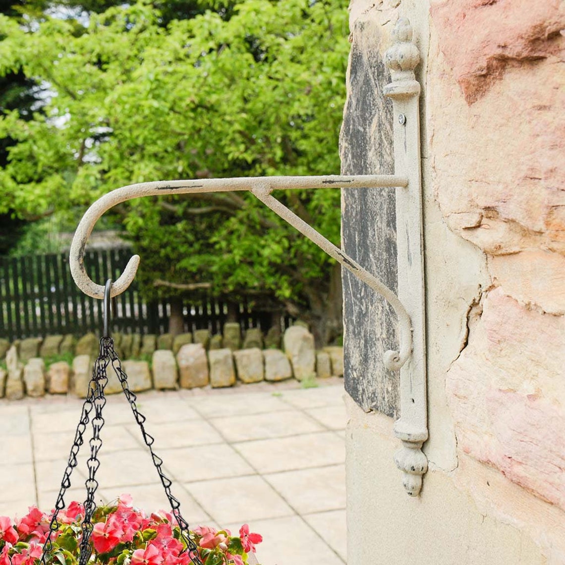 Vintage Style Hanging Basket Bracket Wall Mounted Decorative Etsy