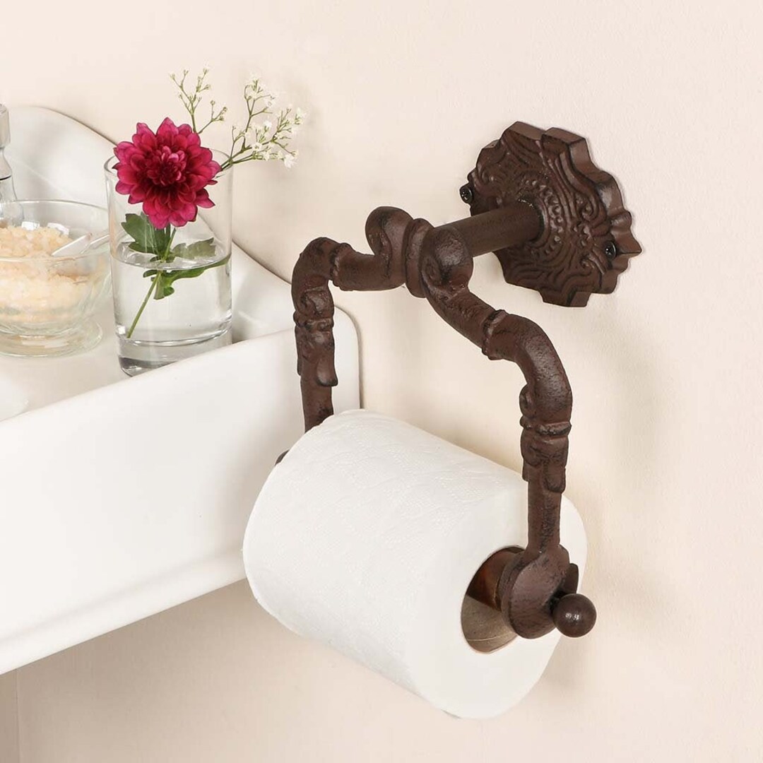 Vintage Style Wall Mounted Toilet Roll Holder Cast Iron Ornate - Etsy UK