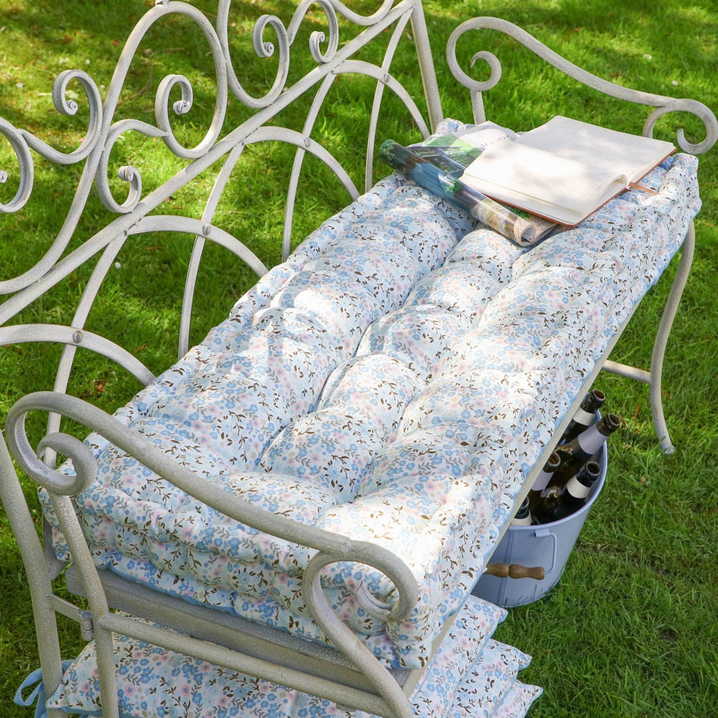 Vintage Style Garden Bench Cushion Machine Washable Outdoor Etsy