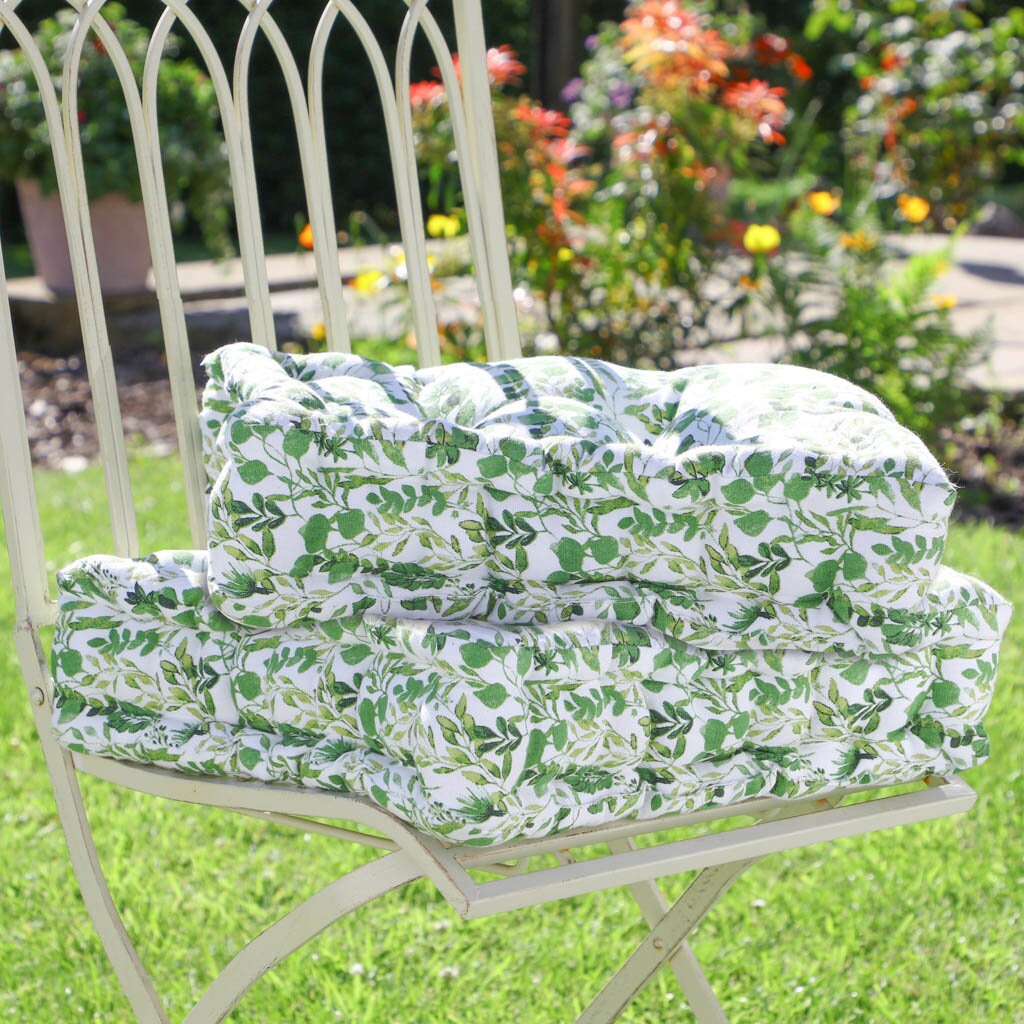 Set of 2 Garden Box Cushions Vintage Botanical Leaf Forest Etsy