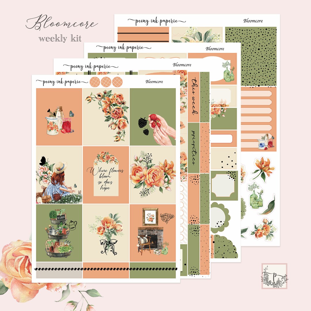 Buy Weekly Kit Bloomcore Gold Foil Full Kit Online in India - Etsy
