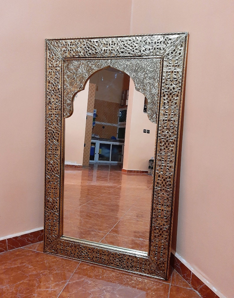 Brass Wall Mirror Moroccan Mirror Custom Size Mirror Etsy