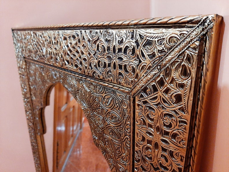 Brass Wall Mirror Moroccan Mirror Custom Size Mirror Etsy