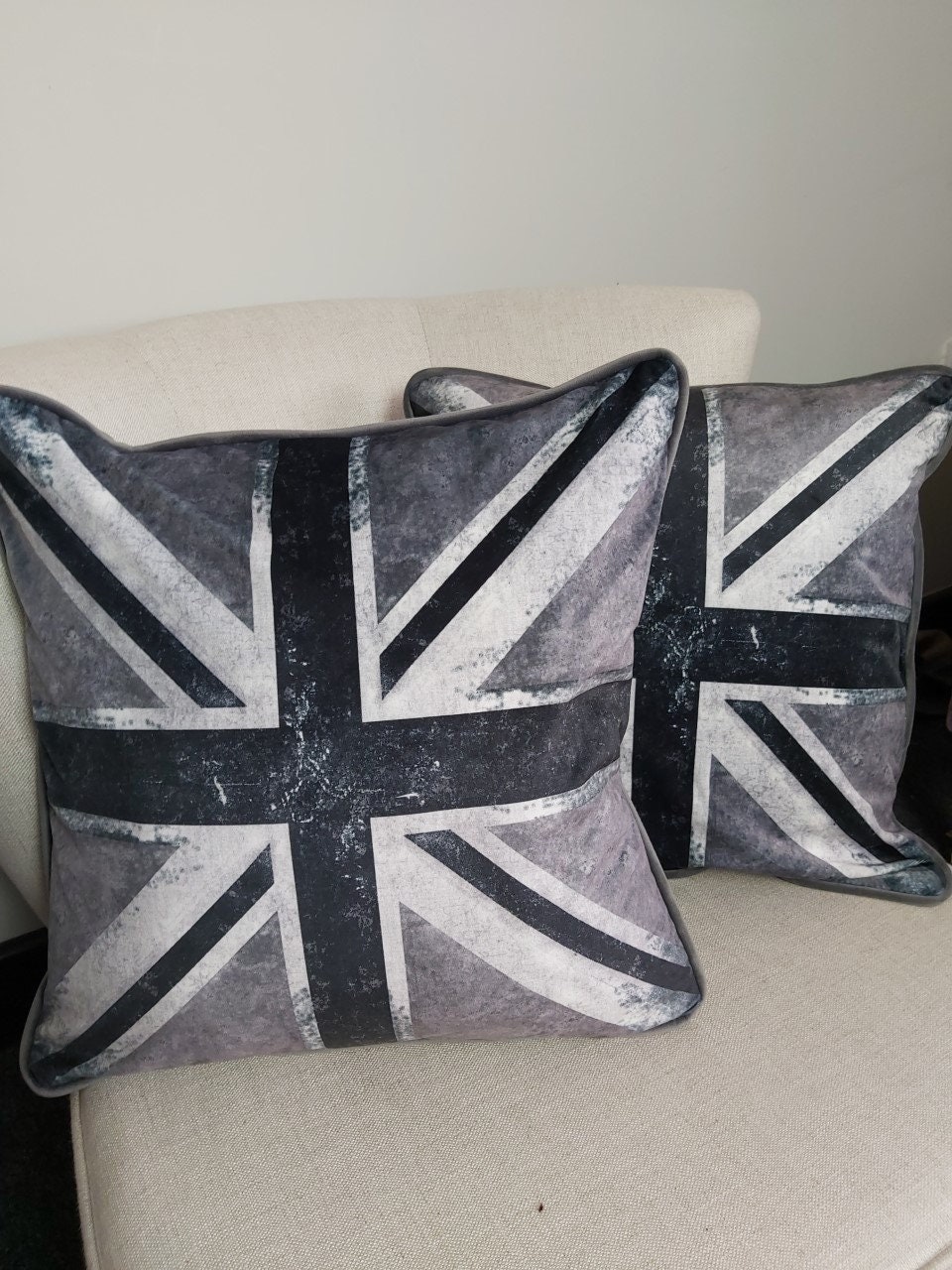Set of 2 Union Jack Cushion Covers 100 luxury polyester Etsy
