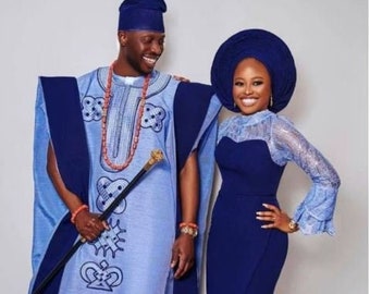 African Couples Traditional Wedding Outfit, Igbo Couples Traditional Outfit, Edo Traditional Wedding Outfit, Nigerian Traditional Wedding