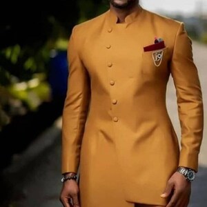 Herrenhochzeitsanzug, afrikanischer Abschlussballanzug, Groomsmen-Anzug, maßgefertigter Anzug, afrikanische Herrenkleidung, Herrenkaftan