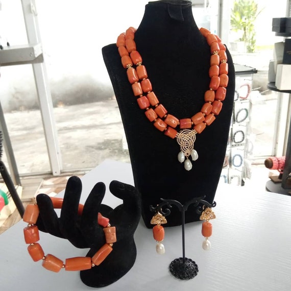 AfricanTraditional Wedding Coral Bead, Brides Accessories, Nigerian Wedding  Beads, Bride Wedding Necklace, Original Coral