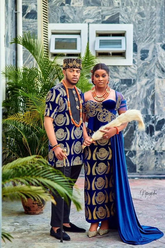 Abito da sposa tradizionale africano, abito da coppia, abiti