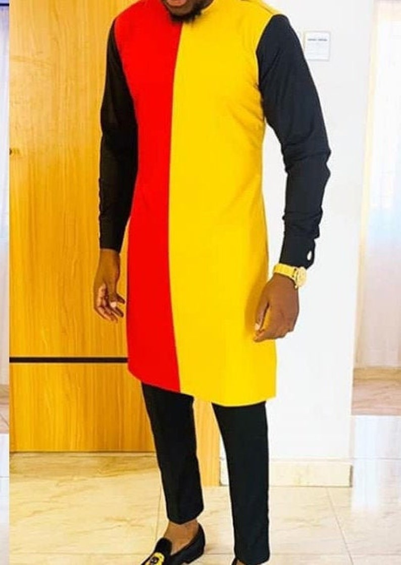 African Men's Clothing African Men Outfit African Attire, African Men's Suit, African Groom image 1