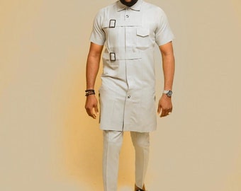 African Men&#39;s Outfit; African Men Traditional Outfit; African Outfit, African Men&#39;s Suit, African  African Senator wears
