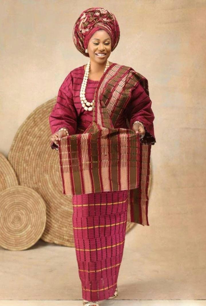 Beautiful Traditional Outfit, Brides Outfit, Prom dress, African Wedding Outfit, Iro and Buba Outfit, Aso-Oke Wedding Outfit. Party Outfit