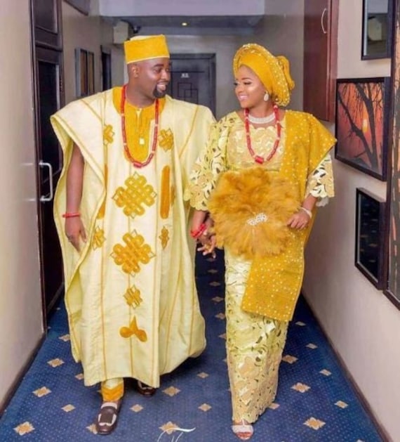 Tenue de mariage traditionnel africain, tenue de couple nigérian