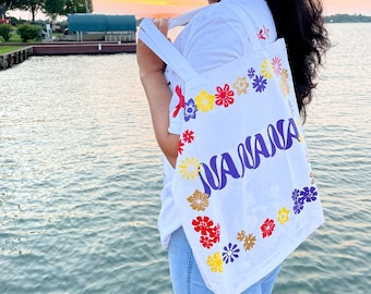 Bolsa de Kpop NANANA de Got7: Diseño floral holográfico