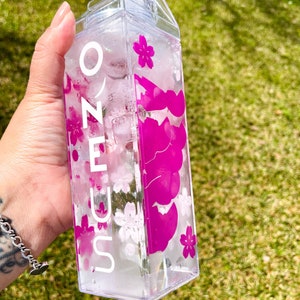 Oneus "Luna" Milk Carton Water Bottle, Oneus Cup, Color Changing Cup