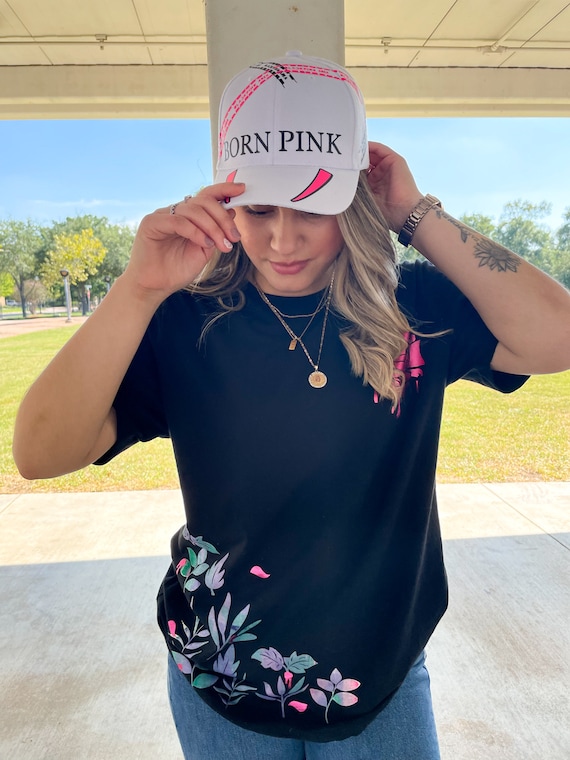 Black Pink Born Pink Inspired Baseball Cap, Pink Venon