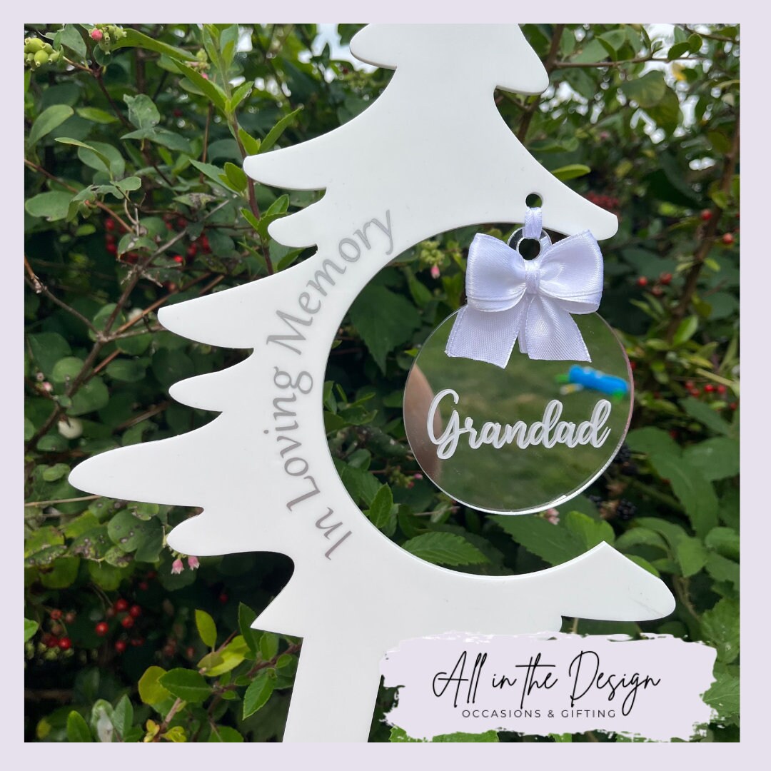 Christmas Tree Memorial Marker, Christmas Memory, Grave Marker Etsy