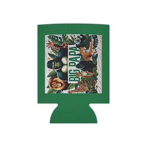 Refrigerador de latas Big Papa - Isolador de bebidas divertido, presente para o Dia dos Pais, acessório para churrasco, item essencial para festas ao ar livre, porta-copos personalizado