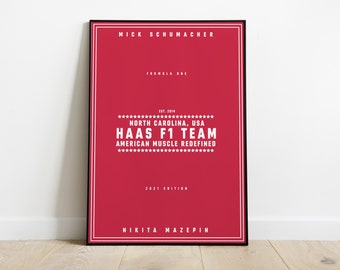Haas Formula One Poster