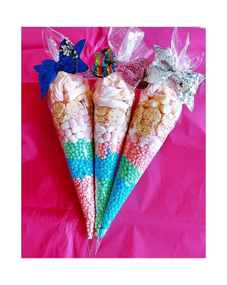 Large sweet birthday cones birthday party favor pre filled Etsy