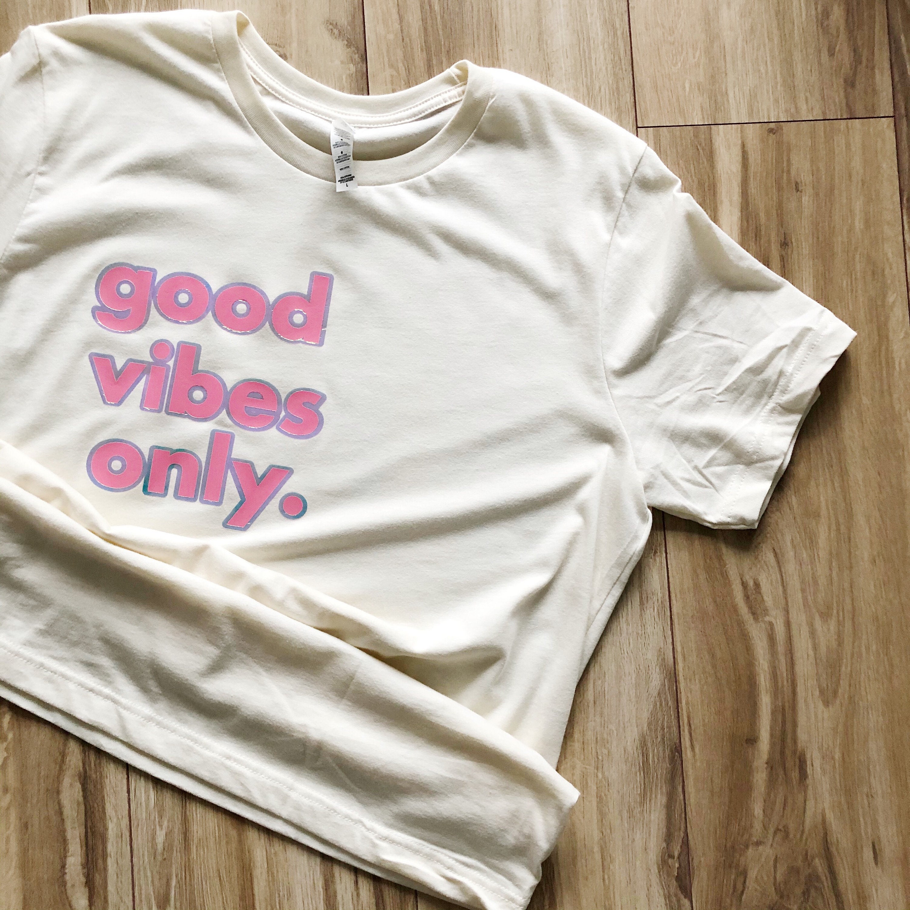 Good Vibes Only Creme TShirt // UNISEX Adult TShirt Etsy