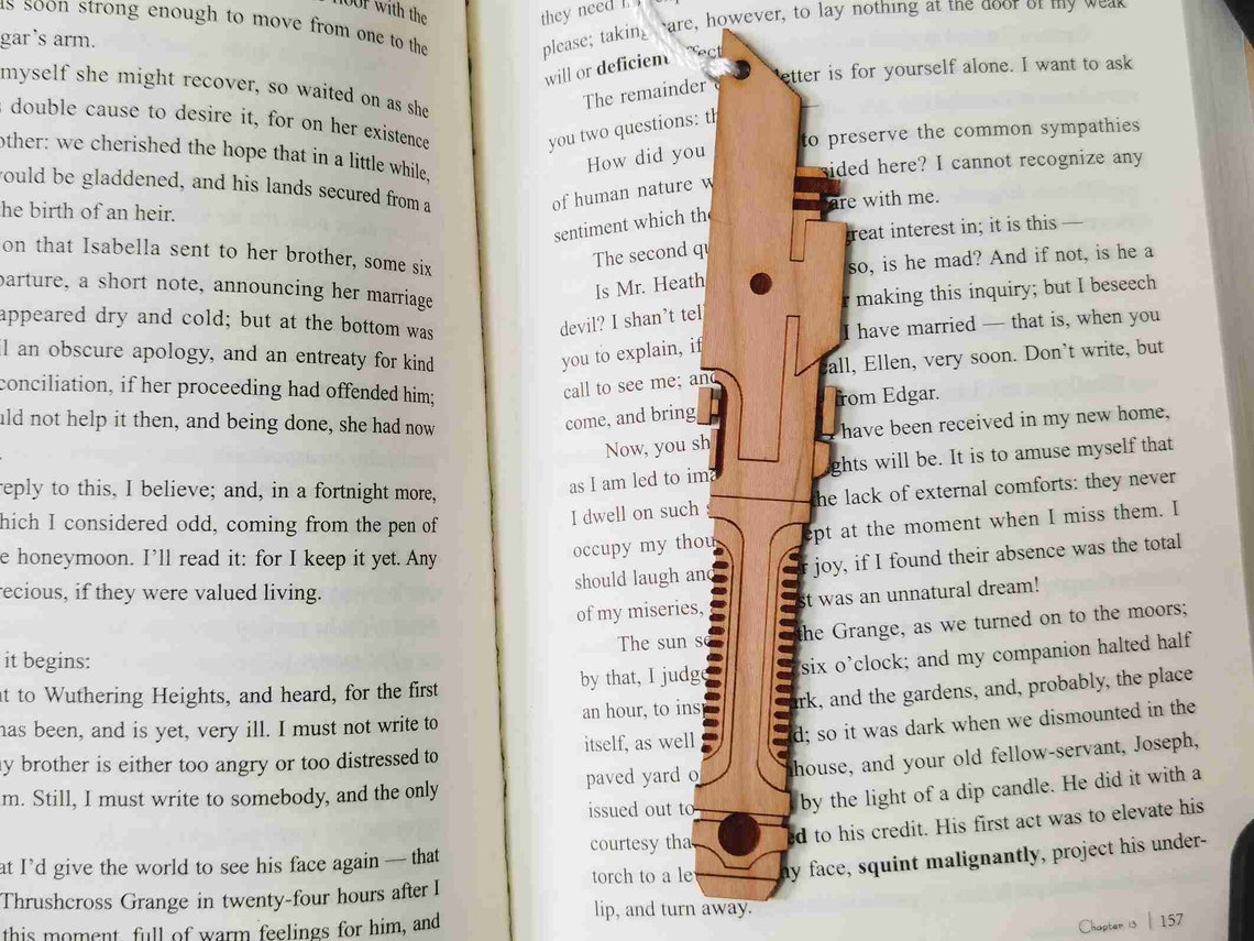 Fan-made Lightsaber Bookmark Wood Bookmarks Bookmark Gift | Etsy