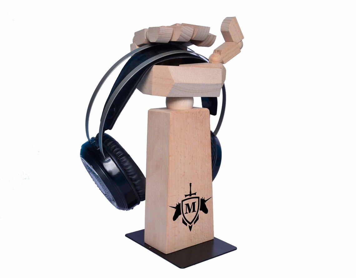 Personalized Name Wooden Headphone Stand Holder Etsy