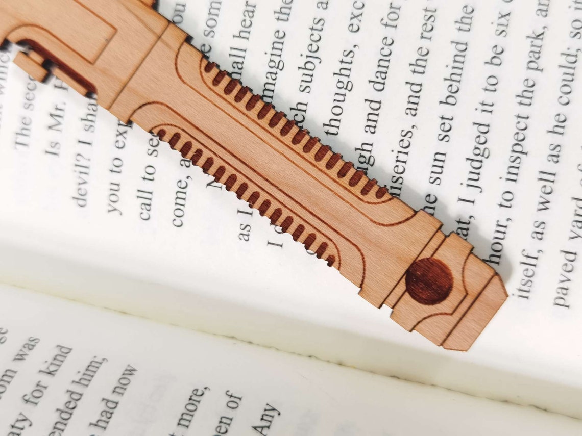 Fan-made Lightsaber Bookmark Wood Bookmarks Bookmark Gift | Etsy