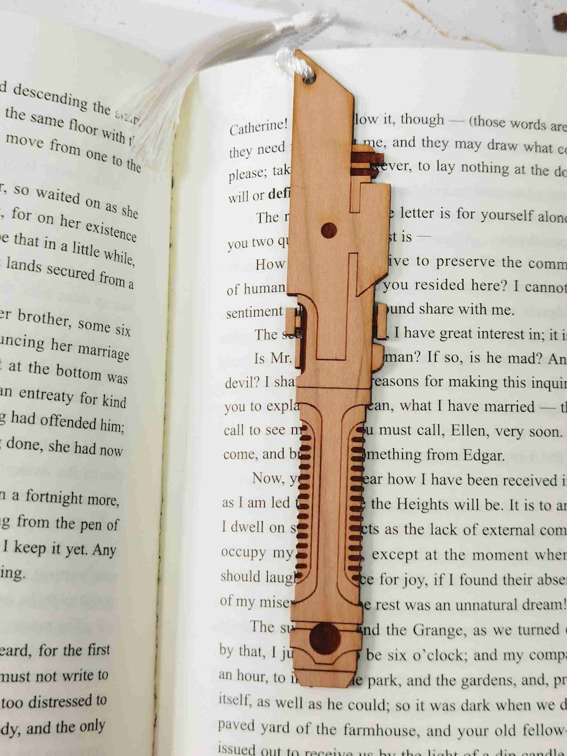 Fan-made Lightsaber Bookmark Wood Bookmarks Bookmark Gift | Etsy