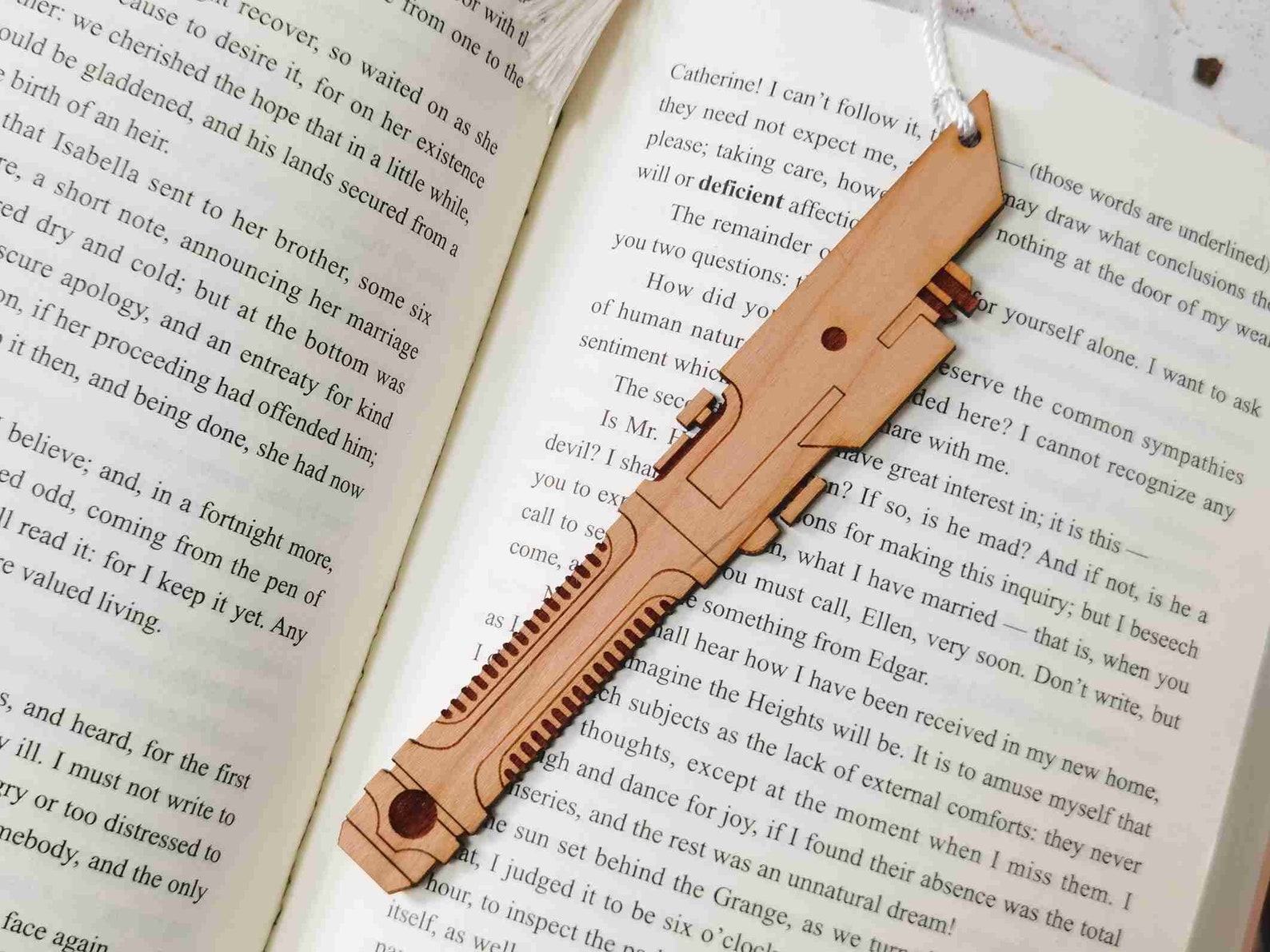 Fan-made Lightsaber Bookmark Wood Bookmarks Bookmark Gift | Etsy