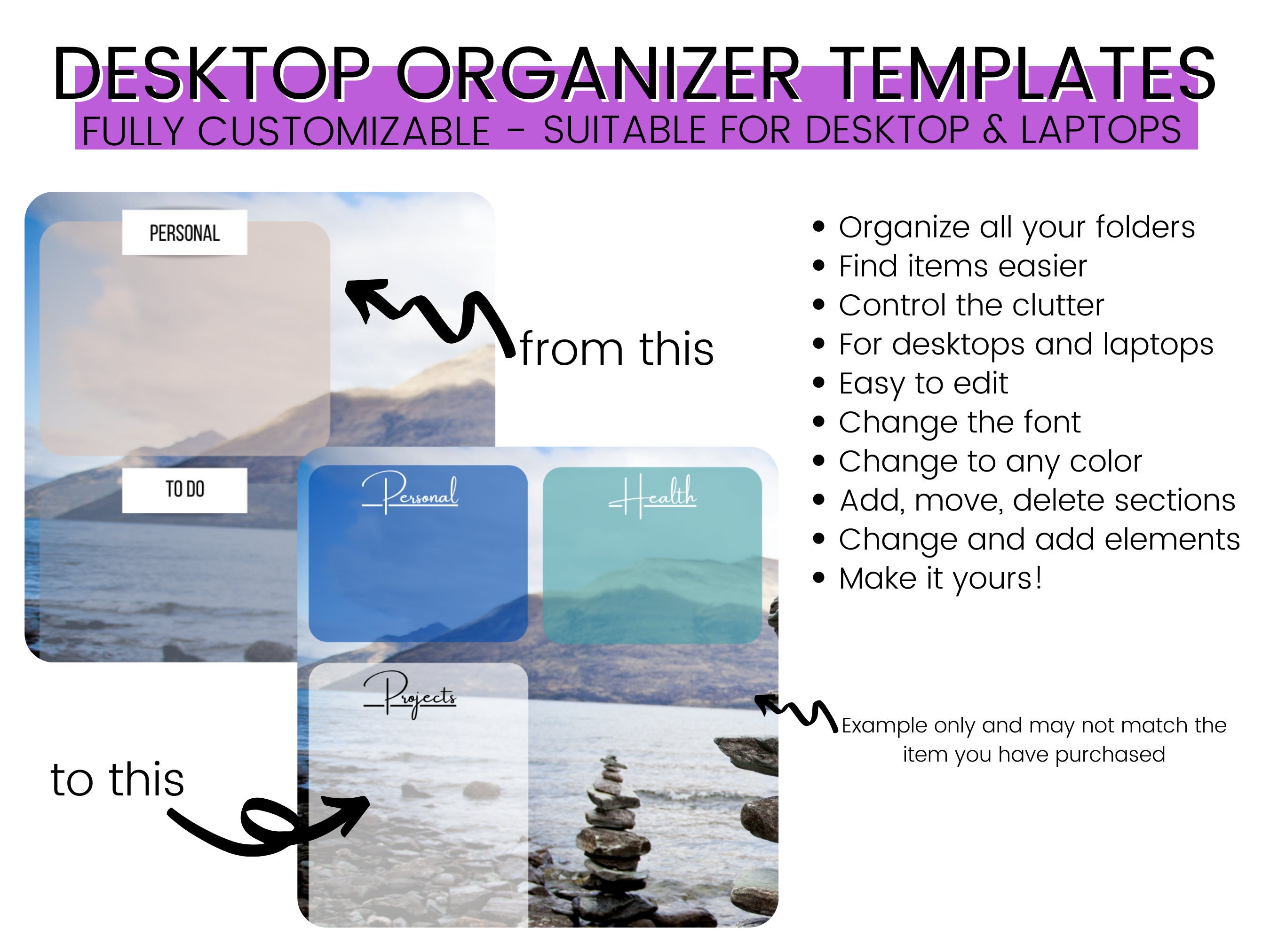 Canva Desktop Wallpaper Organizer