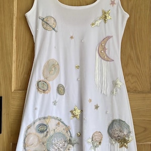 sun and moon sequin dress Black Moon and Stars Sequin Fringe Dress