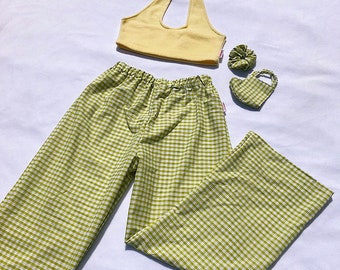 Multiple colours* handmade gingham trousers