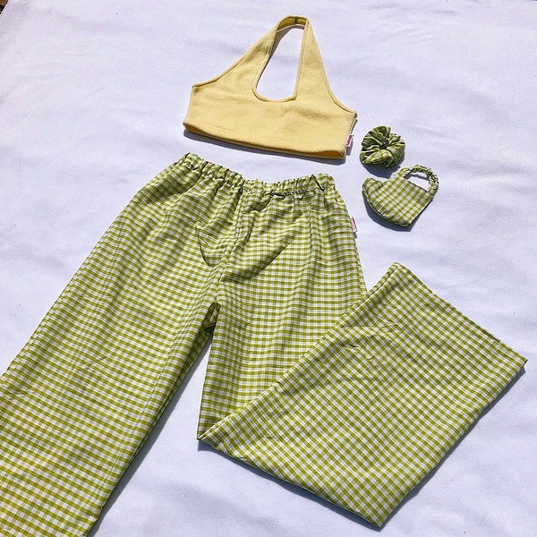 Multiple colours* handmade gingham trousers