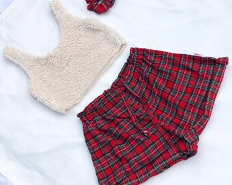 Two colours* Handmade Brushed Cotton winceyette Tartan shorts