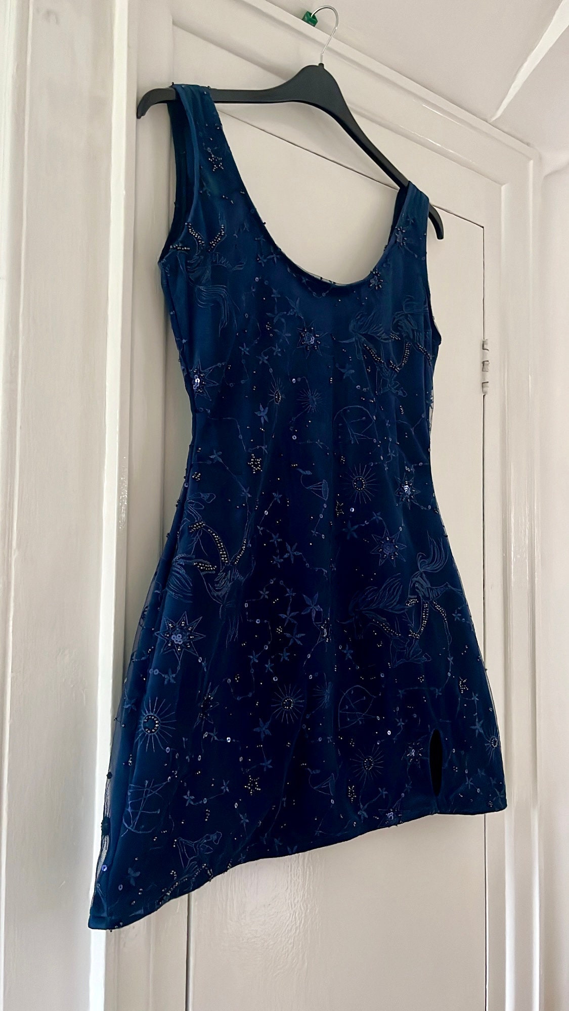 beaded moon dress ASHLEYlauren 4796 Hand Beaded Cocktail Dress
