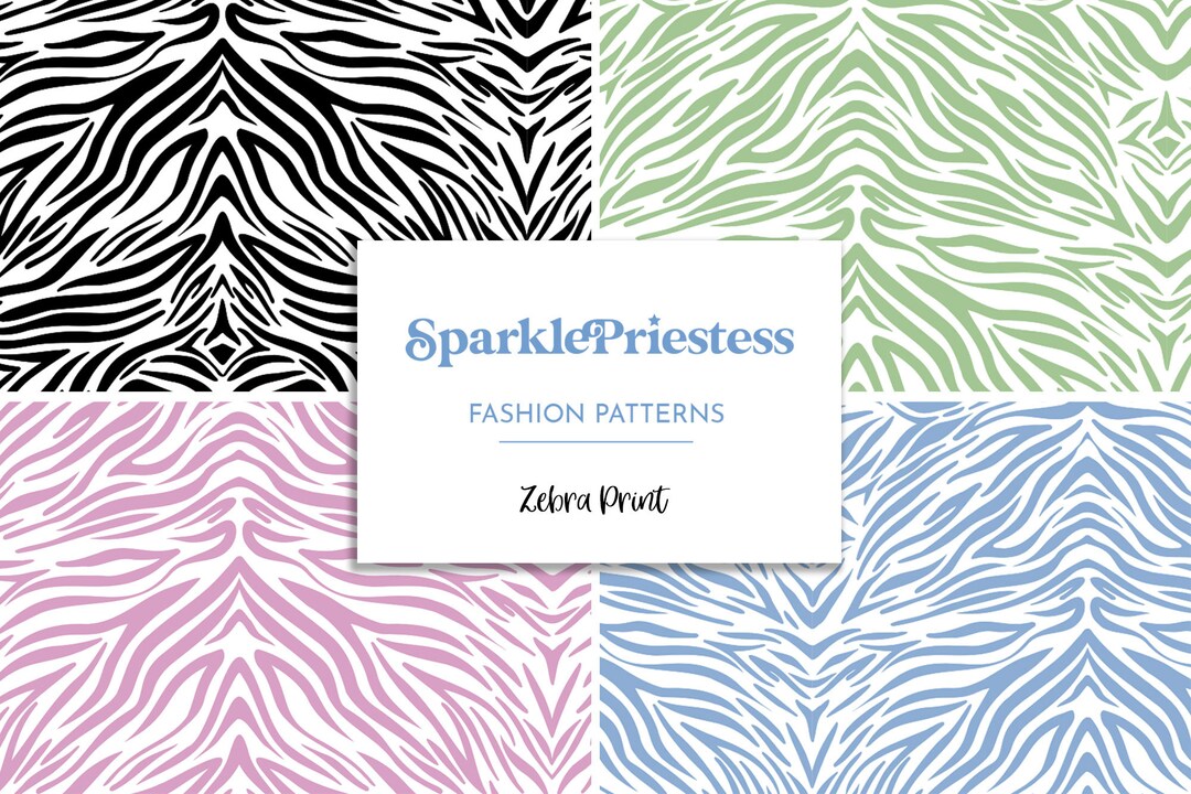 Zebra Print Seamless Repeating Pattern - Adobe Illustrator, JPG, SVG ...