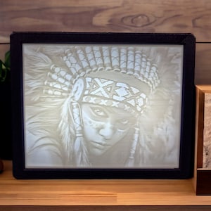 Cadre en lithophane imprimé en 3D personnalisé avec photo personnalisée - Capturez des souvenirs dans la lumière