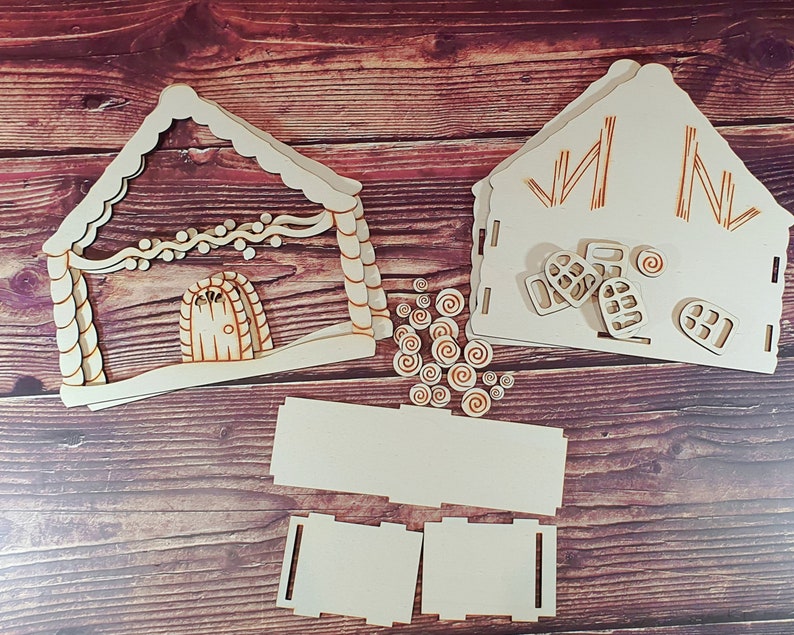 Gingerbread House Napkin Holder DIY Kit Christmas Gift Etsy