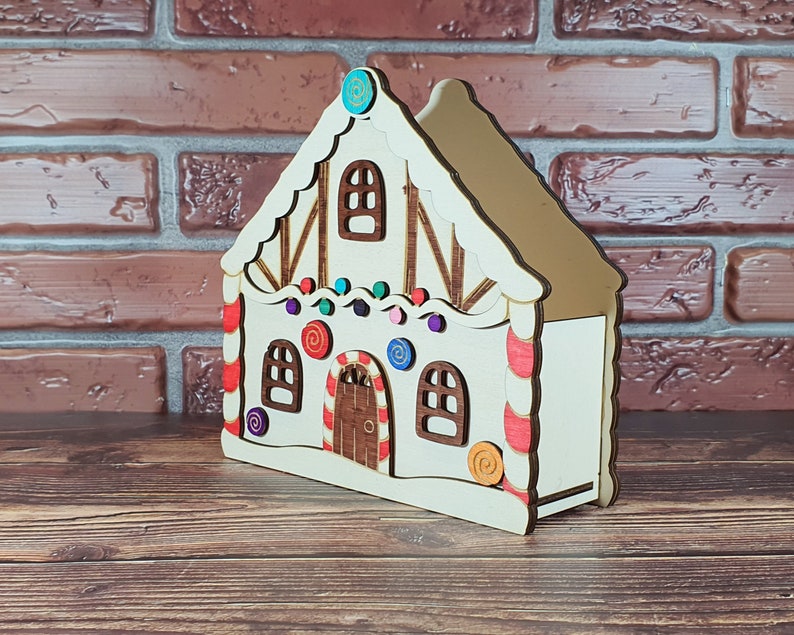 Gingerbread House Napkin Holder DIY Kit Christmas Gift Etsy