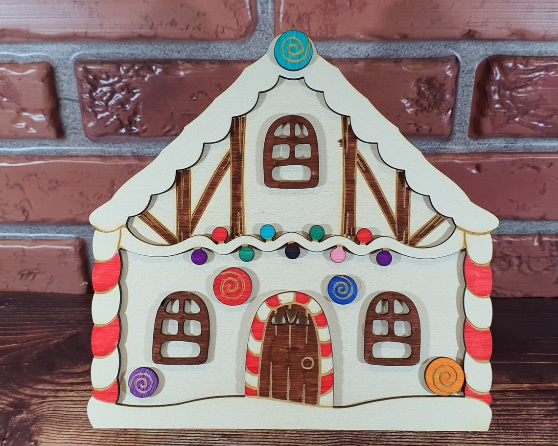 Gingerbread House Napkin Holder DIY Kit Christmas Gift Etsy