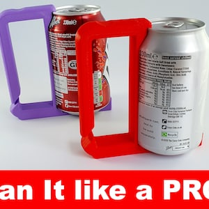 Gepersonaliseerde 3D-geprinte blikjeshouder - bekerhouder - maten 330 ml en 440 ml