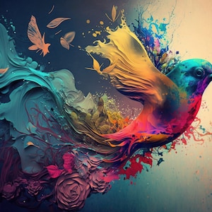 The Hope Bearer Illustration AI Generated & Enhanced Digital Download Poster - A1 size - 8K Resolution
