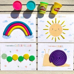 Playdough Mats, Set of 38 Printable Mats, Activity Mats, Modeling Dough  Pages, Toddler Game, Preschool Craft, Sticker Mats, Fun, Art 