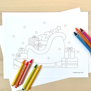 Christmas Coloring Sheets - Digital Download, Printable Christmas Coloring Pages, Winter Coloring Activity for Kids