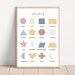 Set of 6 Educational Posters Alphabet Numbers Colors - Etsy