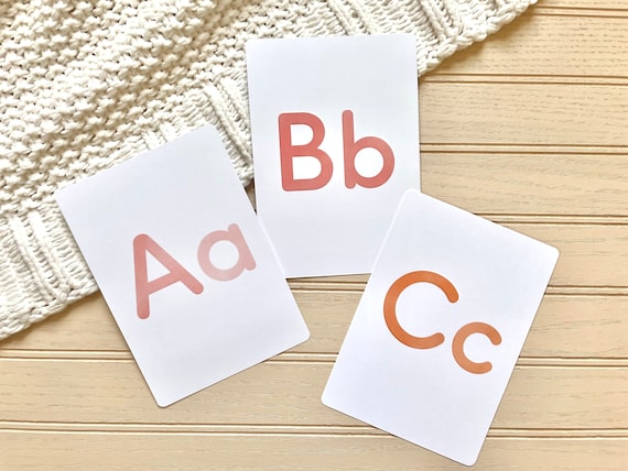 Alphabet Cards - Digital Download, Alphabet Flash Cards, Printable ABC Cards, Alphabet Flash Cards for Toddlers and Preschoolers